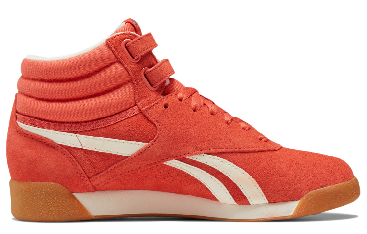 Order Reebok Freestyle Hi 魔術貼 時尚百搭防滑耐磨 高筒舒適板鞋 女款 動感紅