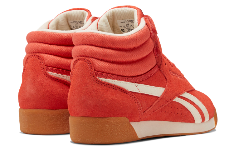 Shop Reebok Freestyle Hi 魔術貼 時尚百搭防滑耐磨 高筒舒適板鞋 女款 動感紅