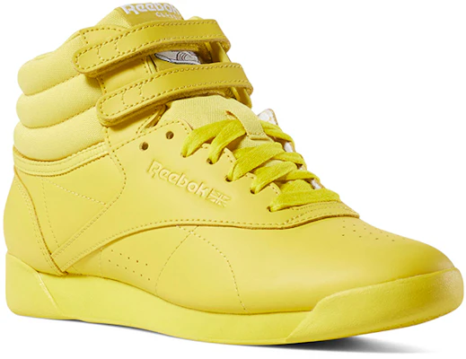 (Women) Reebok Freestyle Hi 'Lemon Yellow' CN7172 Lookbook (Women) Reebok Freestyle Hi 'Lemon Yellow' CN7172