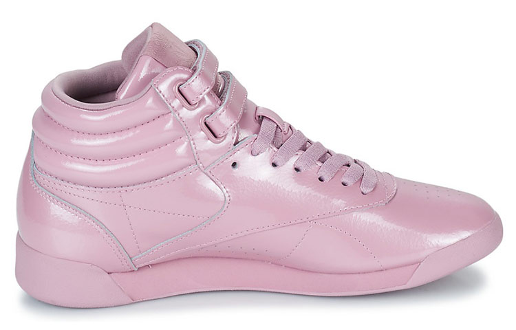 Order Reebok Freestyle Hi 閃亮 魔術貼 高筒運動跑步鞋 女款 粉紫色