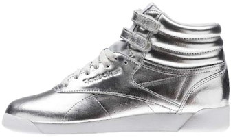 (Women) Reebok Freestyle Hi 'Silver White' BS9944 (Women) Reebok Freestyle Hi 'Silver White' BS9944