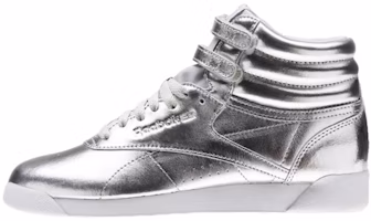 (Women) Reebok Freestyle Hi 'Silver White' BS9944 (Women) Reebok Freestyle Hi 'Silver White' BS9944