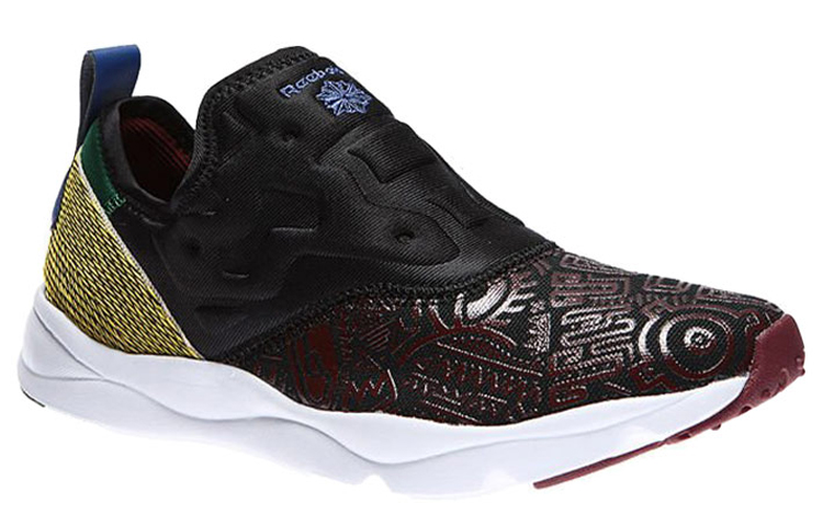 Lookbook (W) Reebok Furylite Slip On ''Schwarz Lila Gelb'' AR1709