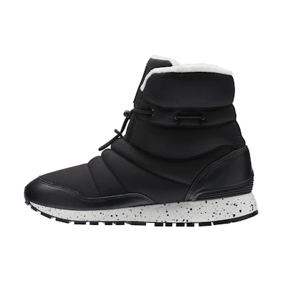 (W) Reebok Gl Puff Boot Running Shoes Black/White