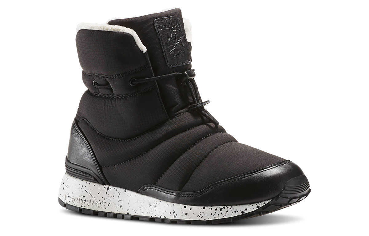 (W) Reebok Gl Puff Boot Running Shoes Black/White 圖 3