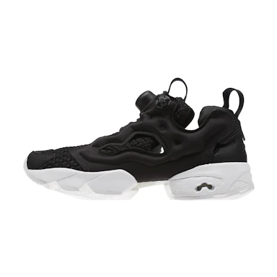 (W) Reebok Instapump Fury Woven Running Shoes Black/White