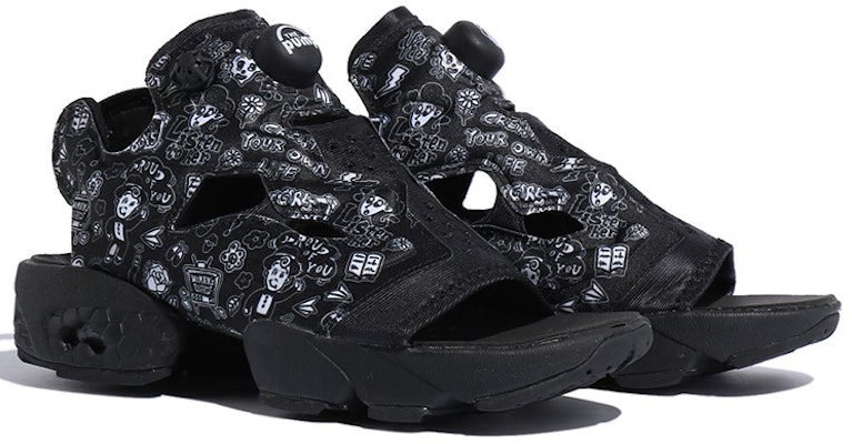 (Women) Reebok Instapump Fury Sandal 'Black White' FW6018 Lookbook (Women) Reebok Instapump Fury Sandal 'Black White' FW6018