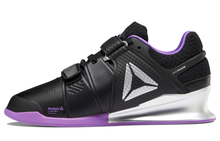 (Women) Reebok Legacy Lifter Low-Top Weightlifting Shoes Black/Purple DV6231