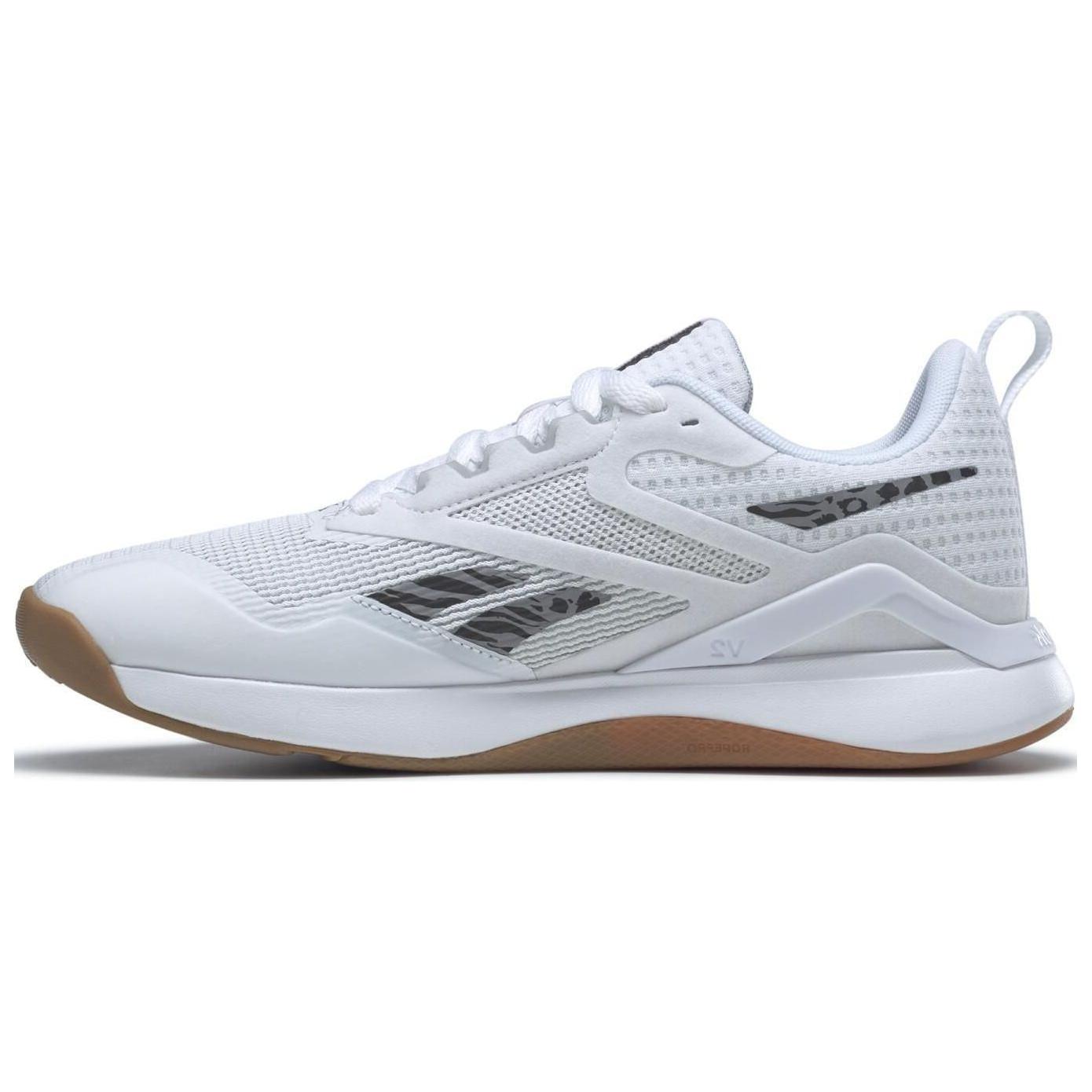(Women) Reebok Nanoflex TR 20 'White Black Rubber Gum' HQ4224