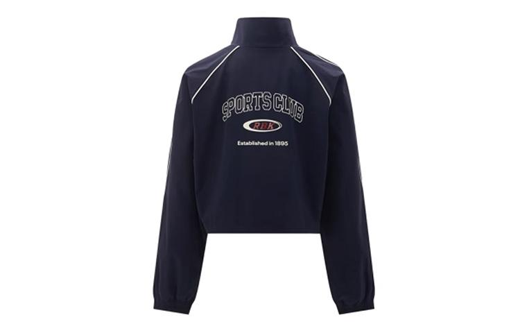 Lookbook (W) Reebok 复古撞色拉链短款夹克 - 海军蓝 24SRC104WGN2