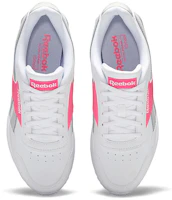 Shop Reebok Royal Glide Ripple Clip 女款 白粉灰 跑步鞋