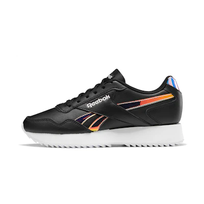 (W) Reebok Royal Glide Ripple Double 'Black White Yellow'