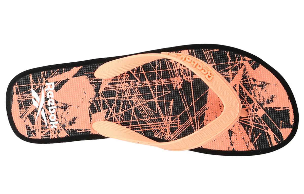 Shop (W) Reebok Sandalias Russle Flip para Natación 'Naranja Negro' FV9523