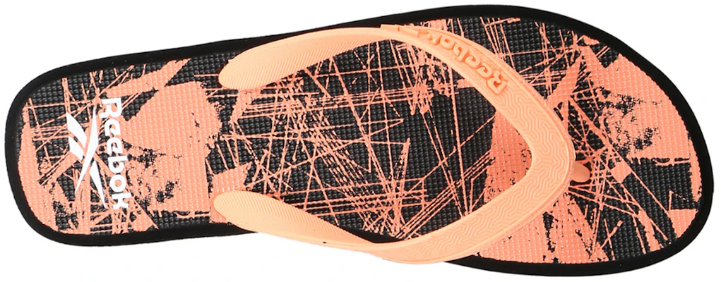 (W) Reebok Sandalias Russle Flip para Natación 'Naranja Negro' FV9523 Shop (W) Reebok Sandalias Russle Flip para Natación 'Naranja Negro' FV9523