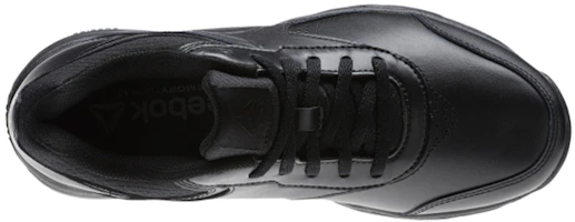 Shop Reebok Work N Cushion 3.0 低幫 跑步鞋 女款 純黑 寬版