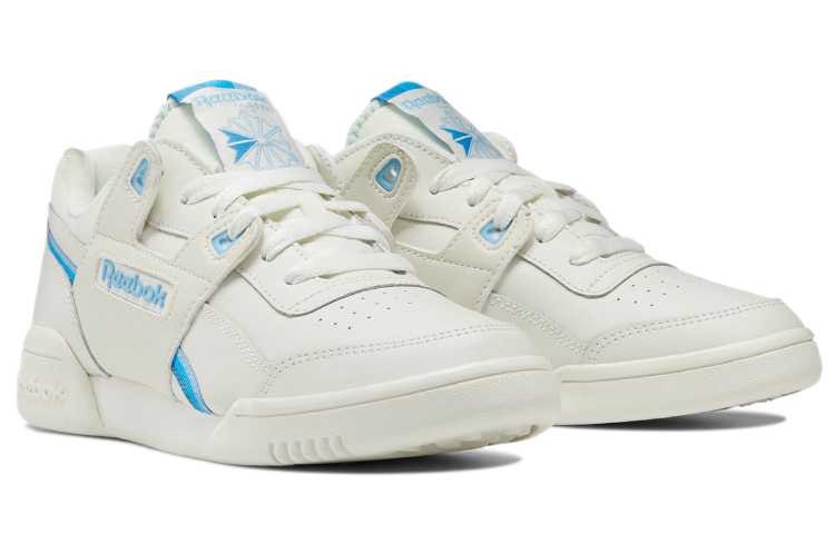 Lookbook Reebok Workout Lo Plus 時尚休閒板鞋 女款 米白藍