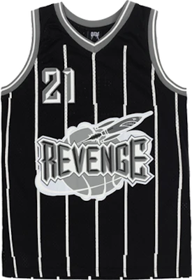 Revenge Black Jersey Embroidered Striped Basketball Tank Top Black. REVE-JS002-BLACK Buy Revenge Black Jersey Embroidered Striped Basketball Tank Top Black. REVE-JS002-BLACK