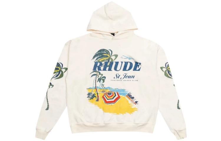 (Women) Rhude Cartoon Graphic Hoodie White RHPSS23HO14838611