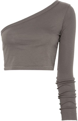 (W) Rick Owens 不對稱單肩修身灰色長袖上衣 RP01D2215JA-34 Order (W) Rick Owens 不對稱單肩修身灰色長袖上衣 RP01D2215JA-34