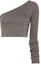 Order (W) Rick Owens 不對稱單肩修身灰色長袖上衣 RP01D2215JA-34