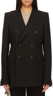 (W) RICK OWENS 黑色雙排扣開衩下擺外套 FW24 RP02D3756WGP-09 Buy (W) RICK OWENS 黑色雙排扣開衩下擺外套 FW24 RP02D3756WGP-09