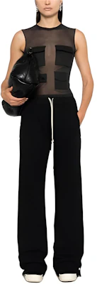 (Women) Rick Owens Black Drawstring Mid-Rise Wide-Leg Pants DS02D2336F-09 Lookbook (Women) Rick Owens Black Drawstring Mid-Rise Wide-Leg Pants DS02D2336F-09