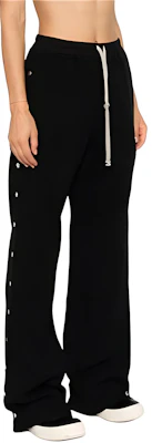 (Women) Rick Owens Black Drawstring Mid-Rise Wide-Leg Pants DS02D2336F-09 Shop (Women) Rick Owens Black Drawstring Mid-Rise Wide-Leg Pants DS02D2336F-09