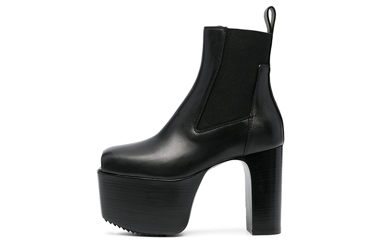 (W) Rick Owens 'Black Fashion Casual Short Boot'