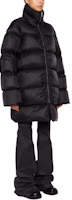 Purchase (W) RICK OWENS 黑色高領拉鍊長版羽絨外套 RP02D3767NPD3-09