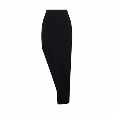 (Women) Rick Owens Black Split Long Slim Casual Maxi Dress. RO02C1669KST-09