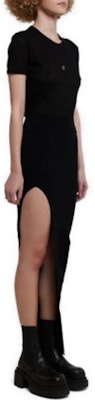 (Women) Rick Owens Black Split Long Slim Casual Maxi Dress. RO02C1669KST-09 Purchase (Women) Rick Owens Black Split Long Slim Casual Maxi Dress. RO02C1669KST-09