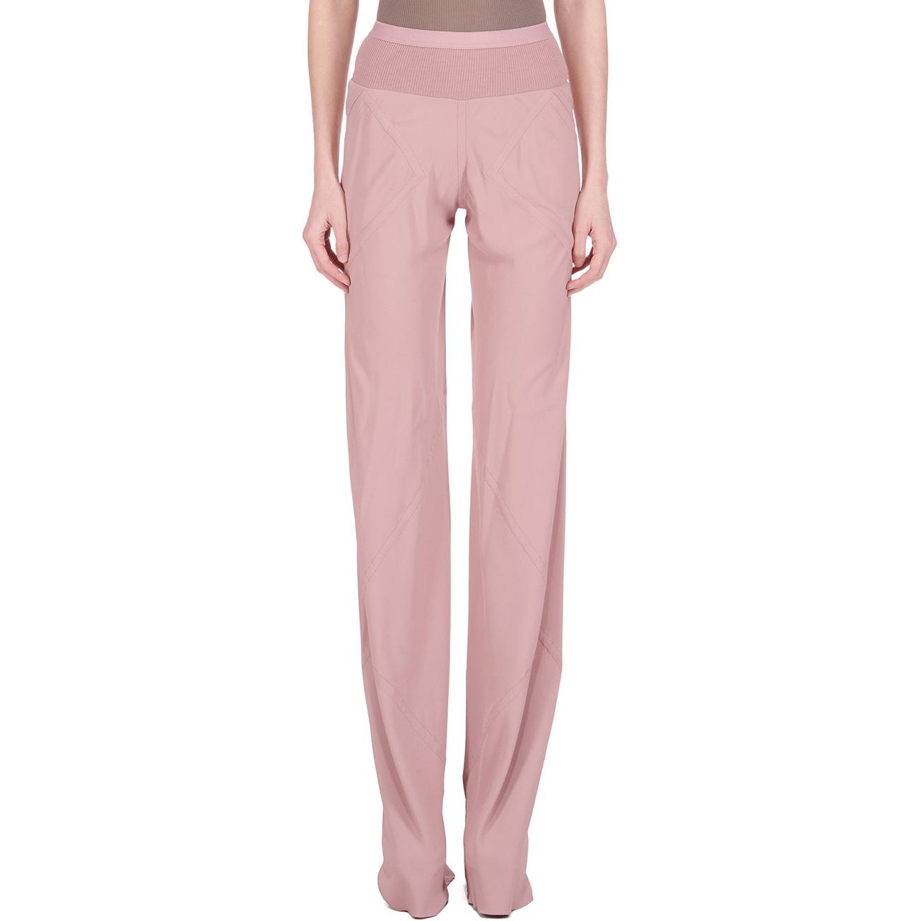 (Women) RICK OWENS  Casual Loose Fit Elastic Waist Pants Gray Pink. RP01D2301CC-63