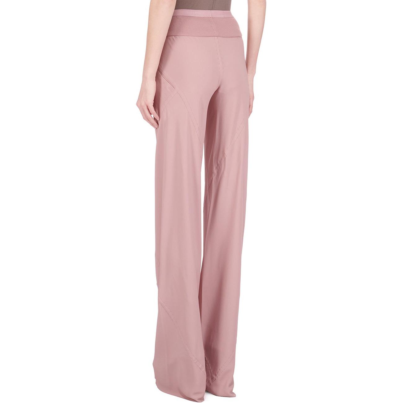 Lookbook (W) RICK OWENS 休閒寬鬆彈性腰長褲 灰粉色 RP01D2301CC-63