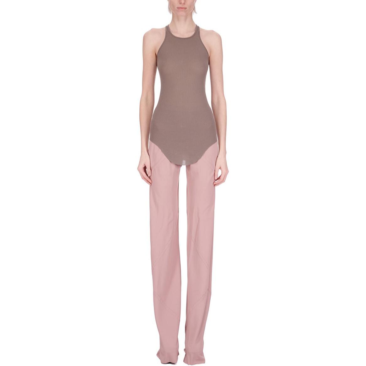 Purchase (W) RICK OWENS 休閒寬鬆彈性腰長褲 灰粉色 RP01D2301CC-63