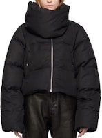 (Women) Rick Owens Funnel Neck Puffer Jacket Black RP02C1774THD309 (Women) Rick Owens Funnel Neck Puffer Jacket Black RP02C1774THD309