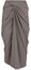 Buy (Women) Rick Owens Grey Pleated Midi Skirt with Elastic Waist Casual Design RP01D2339CC-34