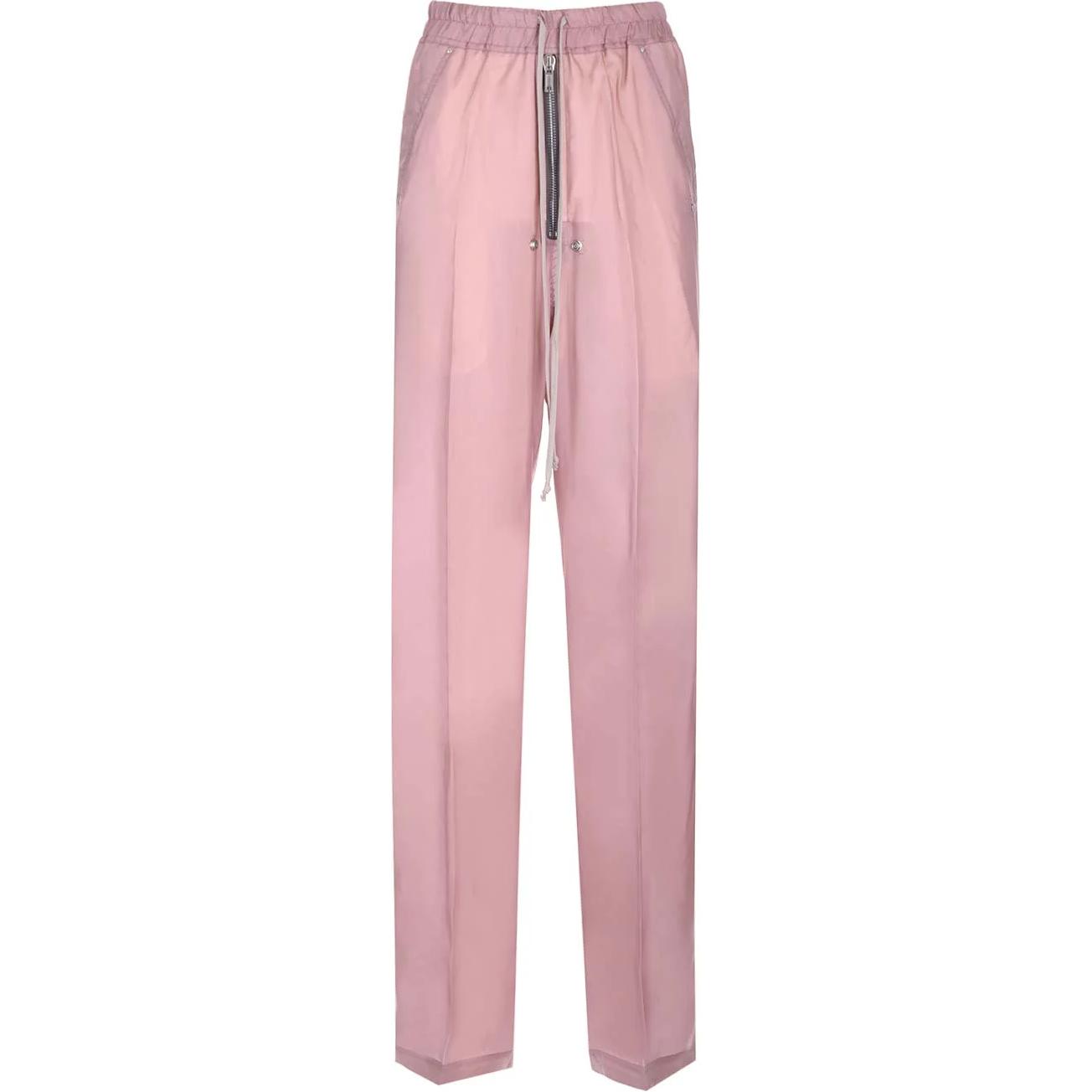 (Women) Rick Owens  Pink Low-Waist Loose Wide-Leg Casual Pants. RP01D2361J-63