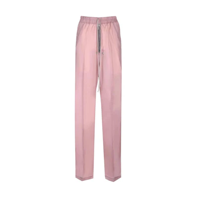 (Women) Rick Owens Pink Low-Waist Loose Wide-Leg Casual Pants. RP01D2361J-63