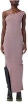 (Women) Rick Owens Pink Solid Color Asymmetrical Sleeveless Maxi Dress. RP01D2627RIBM-63 (Women) Rick Owens Pink Solid Color Asymmetrical Sleeveless Maxi Dress. RP01D2627RIBM-63