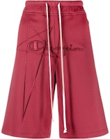 (Women) RICK OWENS Red Solid Drawstring Embroidered Shorts. CW21S00131145-6903 (Women) RICK OWENS Red Solid Drawstring Embroidered Shorts. CW21S00131145-6903
