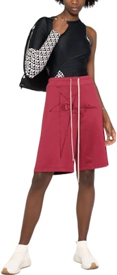 (Women) RICK OWENS Red Solid Drawstring Embroidered Shorts. CW21S00131145-6903 Lookbook (Women) RICK OWENS Red Solid Drawstring Embroidered Shorts. CW21S00131145-6903