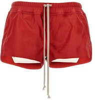 (Women) RICK OWENS Red Solid Mid-Waist Drawstring Loose Casual Shorts. RP01D2316LLP-03 (Women) RICK OWENS Red Solid Mid-Waist Drawstring Loose Casual Shorts. RP01D2316LLP-03
