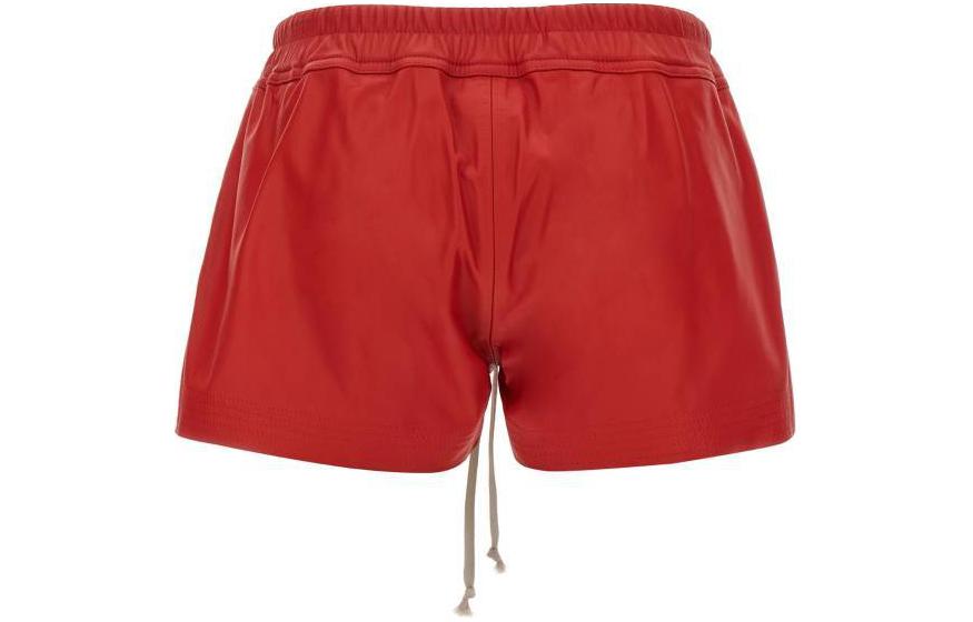 Lookbook (W) RICK OWENS Seluar Pendek Kasual Longgar Merah Mid-Waist dengan Tali Serut. RP01D2316LLP-03