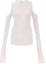 Buy (Women) Rick Owens White Slim-Fit Off-Shoulder Pullover Sweater. RP01D2611RIBM-11