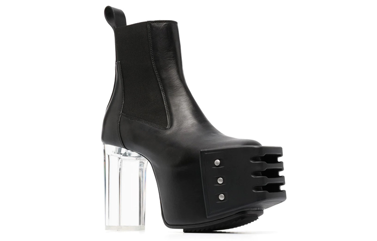 (W) Rick Owens Beatle Chelsea Boot 'Black Calfskin' 圖 2