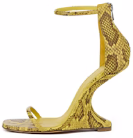 (Women) Rick Owens Cantilever 'Yellow High Toe Zip-One Strap Sandal' RP01C5809LPYML-12 (Women) Rick Owens Cantilever 'Yellow High Toe Zip-One Strap Sandal' RP01C5809LPYML-12