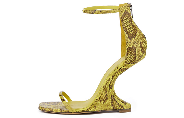 (Women) Rick Owens Cantilever 'Yellow High Toe Zip-One Strap Sandal' RP01C5809LPYML-12