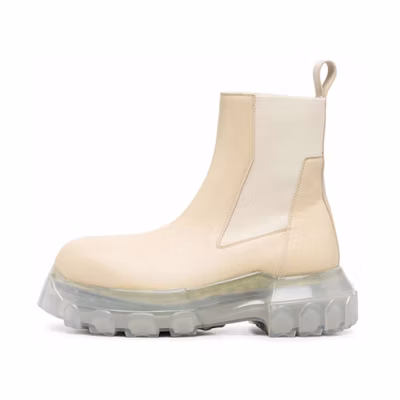 (W) Rick Owens Chelsea Boot 'Beige Elastic Panel'