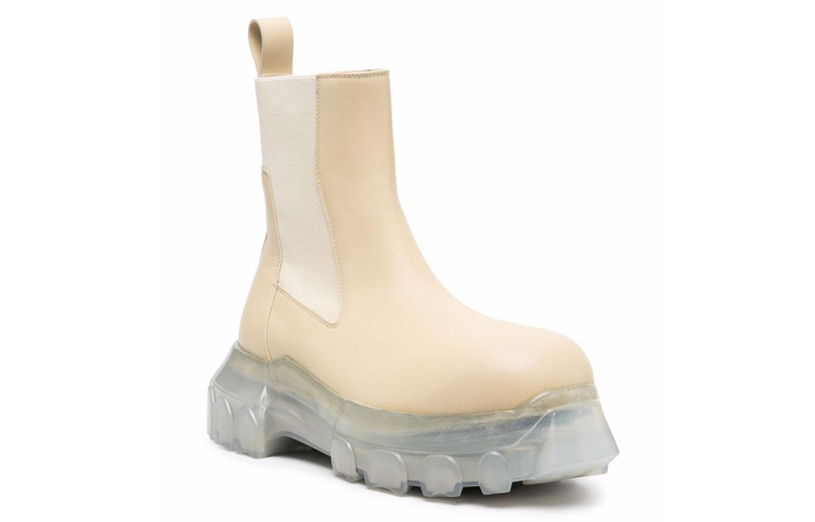 Lookbook (Women) Rick Owens Chelsea Boot 'Beige Elastic Panel' RP01B4881LDE-320