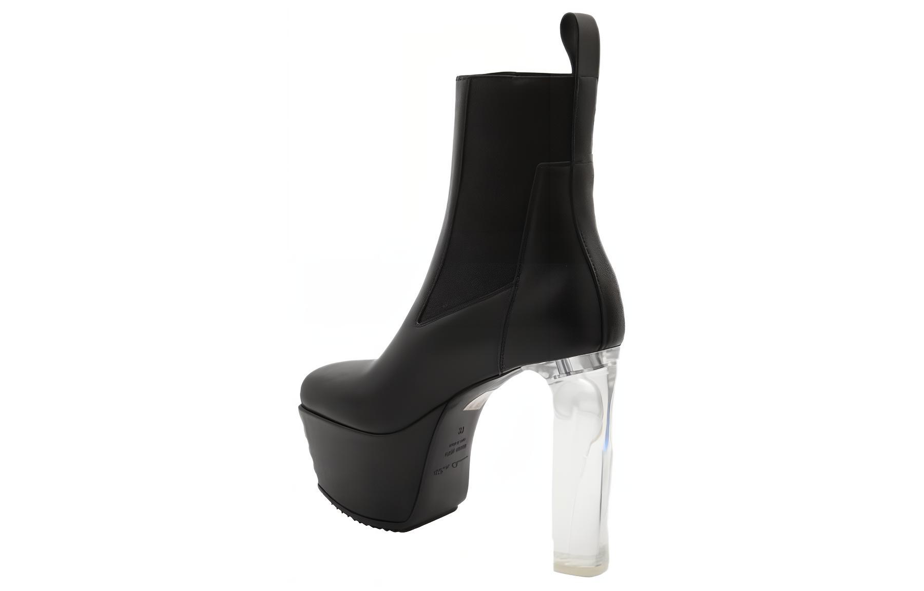 (W) Rick Owens Chelsea Boot 'Black Fashion Leather' 圖 3